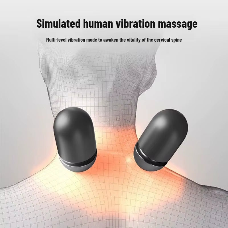 Electric Massager Cervical Pillow Hot Compress Vibration Massage Neck Traction Relax Sleeping Memory Foam Pillow Spine Support
