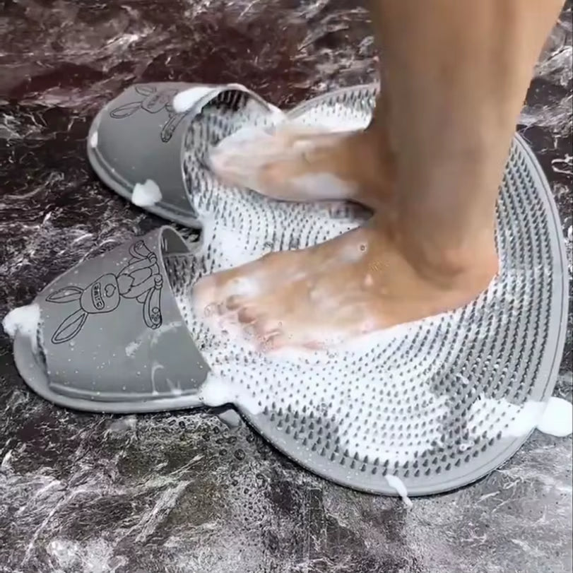 Silicone Massage Foot Mat Bathroom Non-Slip Mat Bath Foot Rubbing Artifact Foot Wash to Remove Dead Skin Shower Room Floor