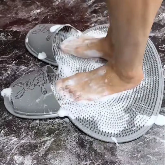 Silicone Massage Foot Mat Bathroom Non-Slip Mat Bath Foot Rubbing Artifact Foot Wash to Remove Dead Skin Shower Room Floor