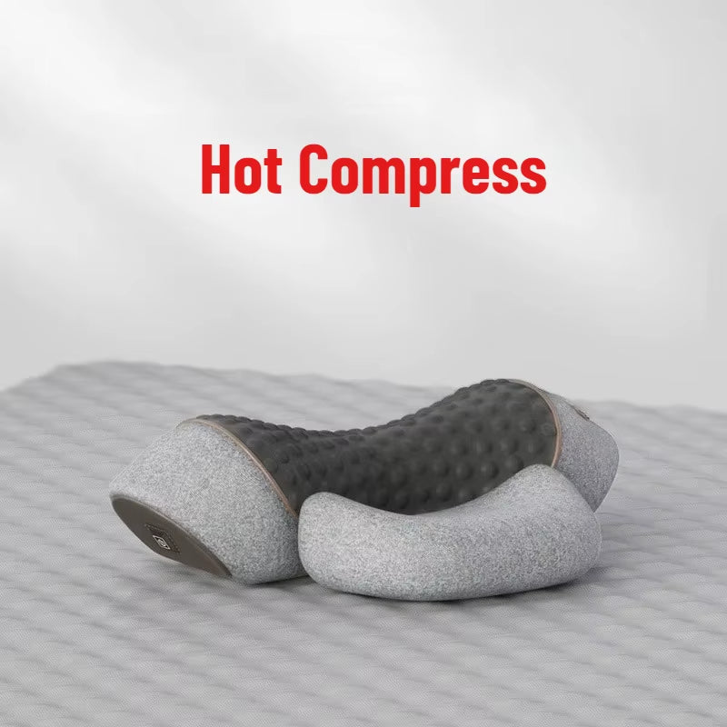 Electric Massager Cervical Pillow Hot Compress Vibration Massage Neck Traction Relax Sleeping Memory Foam Pillow Spine Support