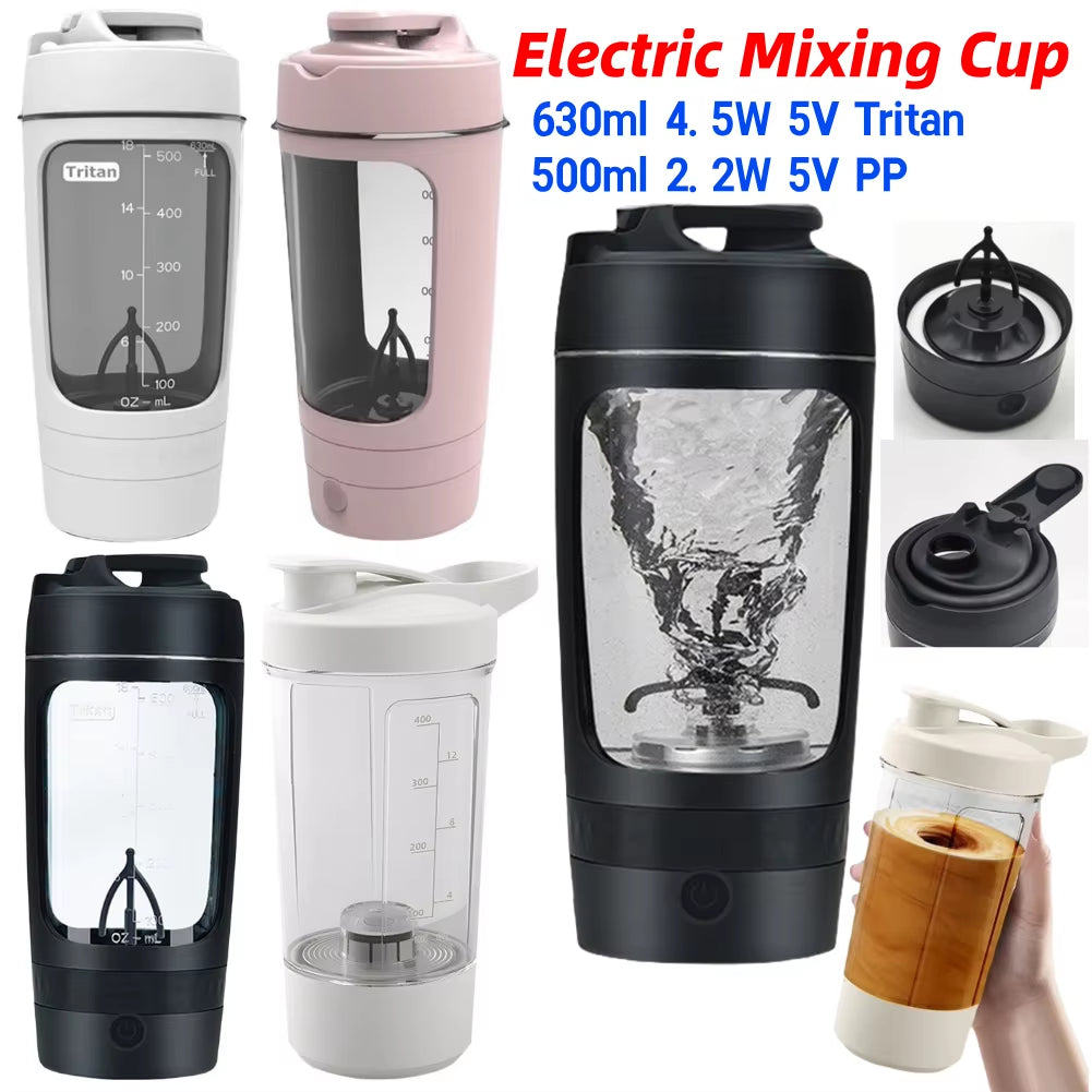 Electric Protein Powder Mixing Cup Rechargeable Automatic Shaker Bottle Made with Tritan Portable Mixer Cup for Gym Outdoor
